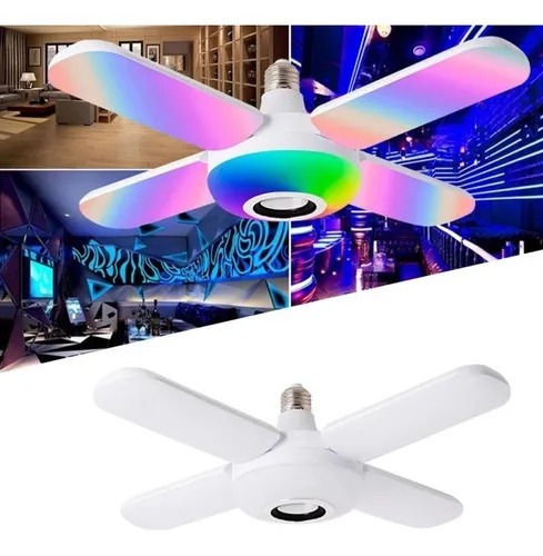 Lámpara de sonido LED con pétalos de col